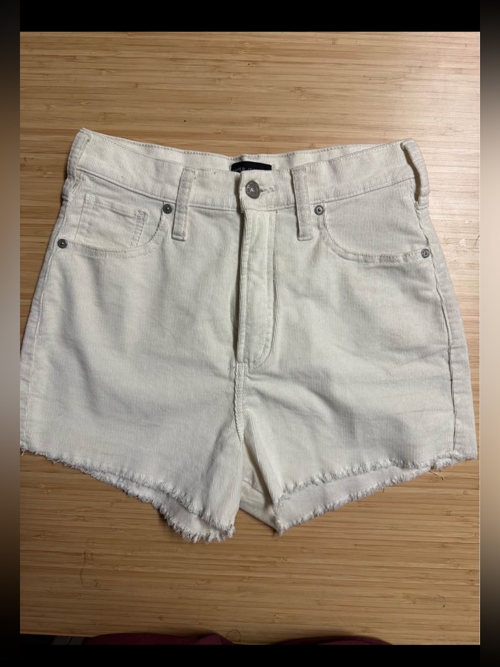 Silver Off White/Cream Corduroy Shorts